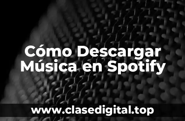 Cómo Descargar Música en Spotify