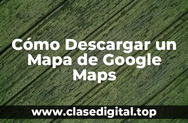 Cómo Descargar un Mapa de Google Maps