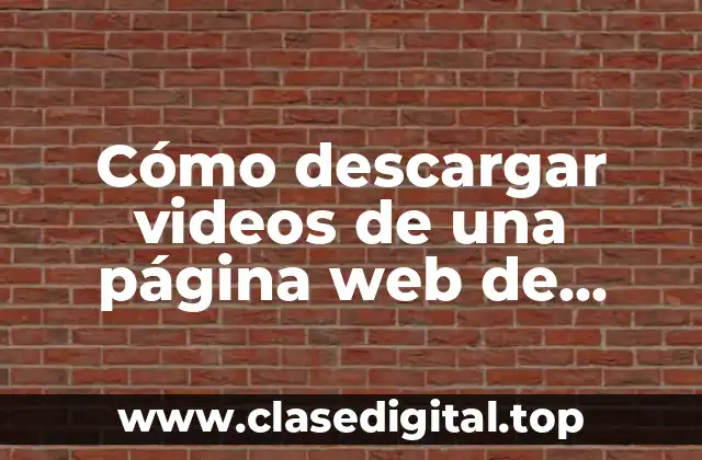 Cómo descargar videos de una página web de forma segura y rápida