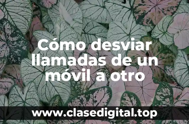 Cómo desviar llamadas de un móvil a otro