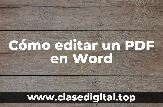 ¿Por qué editar un PDF en Word?