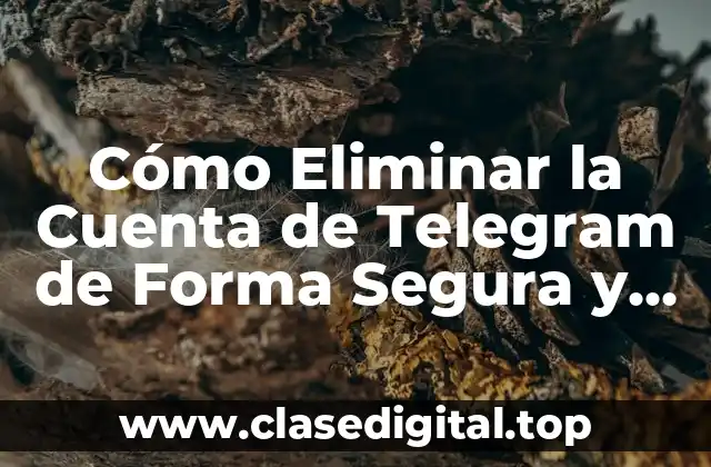 Cómo Eliminar la Cuenta de Telegram de Forma Segura y Permanente
