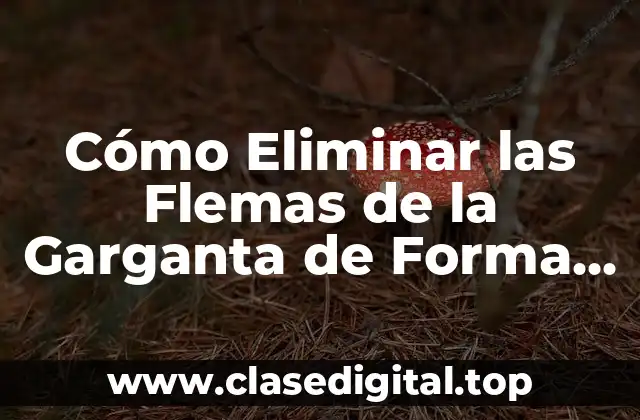 Cómo Eliminar las Flemas de la Garganta de Forma Natural y Efectiva