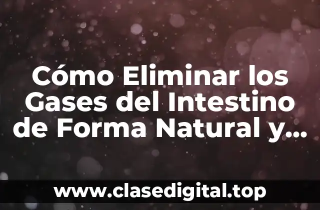 Cómo Eliminar los Gases del Intestino de Forma Natural y Segura