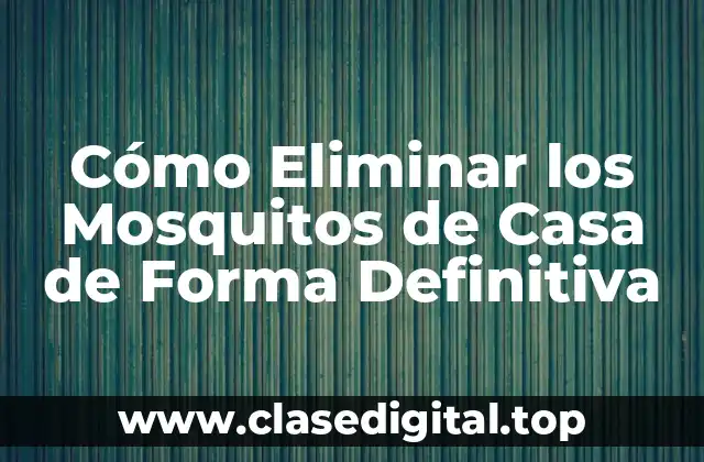 Cómo Eliminar los Mosquitos de Casa de Forma Definitiva