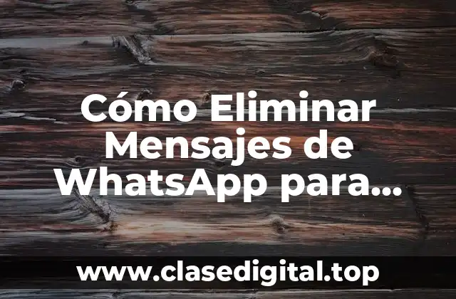¿Qué es la característica de Eliminar para todos en WhatsApp?