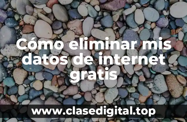 Cómo eliminar mis datos de internet gratis