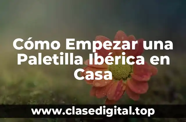 Cómo Empezar una Paletilla Ibérica en Casa