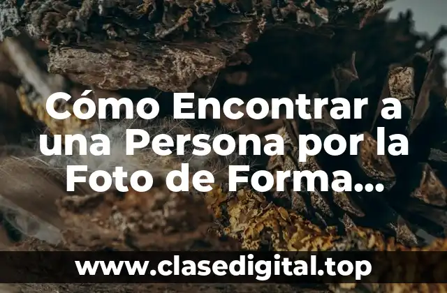 Cómo Encontrar a una Persona por la Foto de Forma Segura y Legal