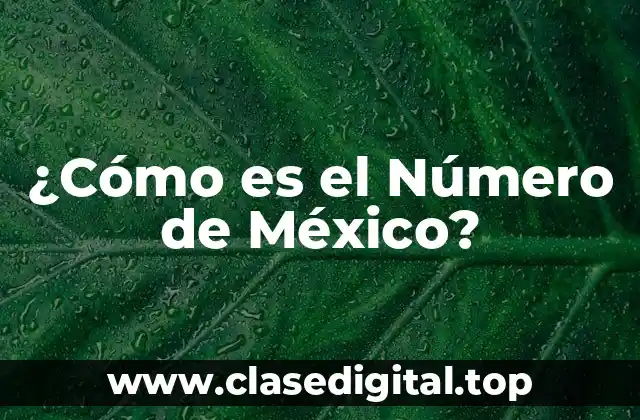 ¿Cómo es el Número de México?