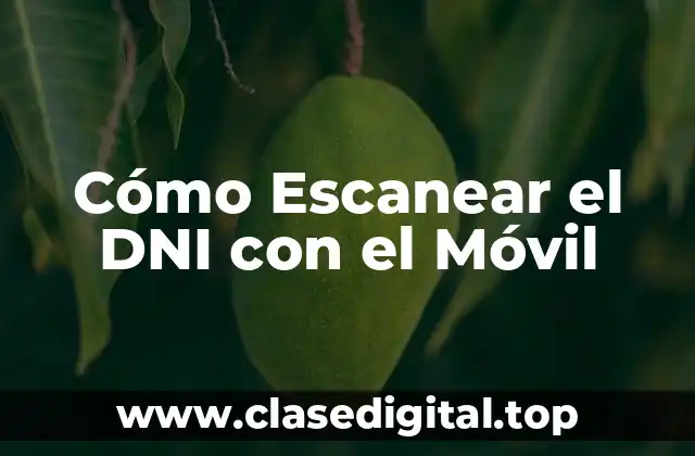 Cómo Escanear el DNI con el Móvil