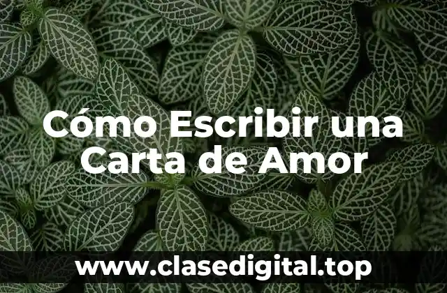 ¿Por qué Escribir una Carta de Amor es Importante?