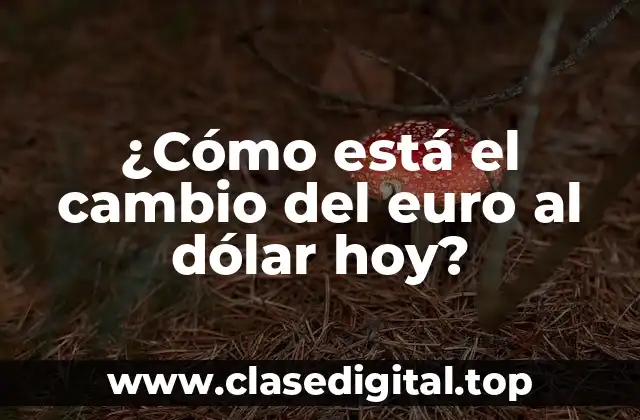 ¿Cómo está el cambio del euro al dólar hoy?