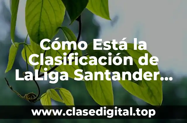 Cómo Está la Clasificación de LaLiga Santander Hoy