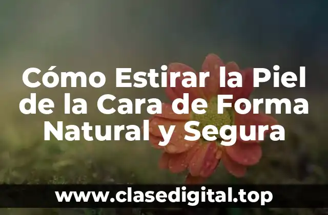Cómo Estirar la Piel de la Cara de Forma Natural y Segura