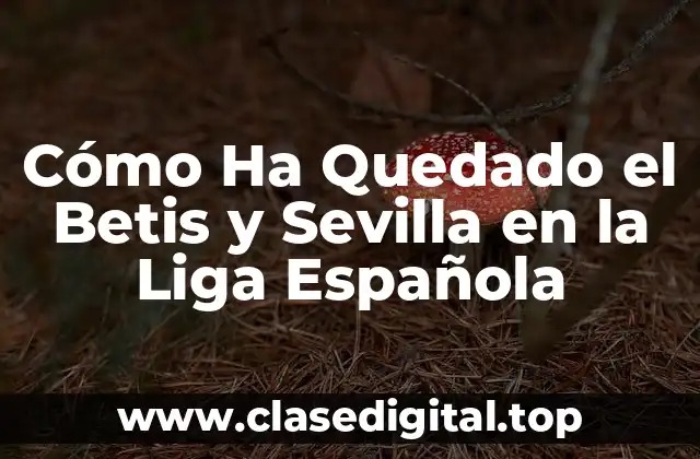 Cómo Ha Quedado el Betis y Sevilla en la Liga Española