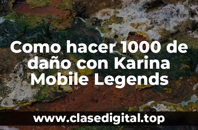 Que es Karina en Mobile Legends y como utilizarla para hacer 1000 de daño