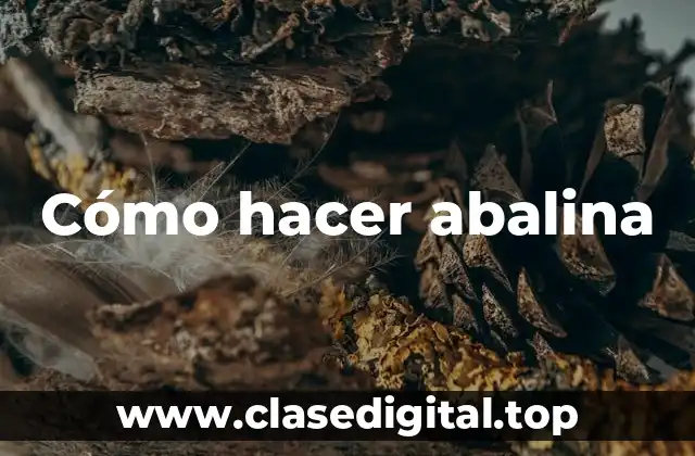 ¿Qué es una abalina y para qué sirve?