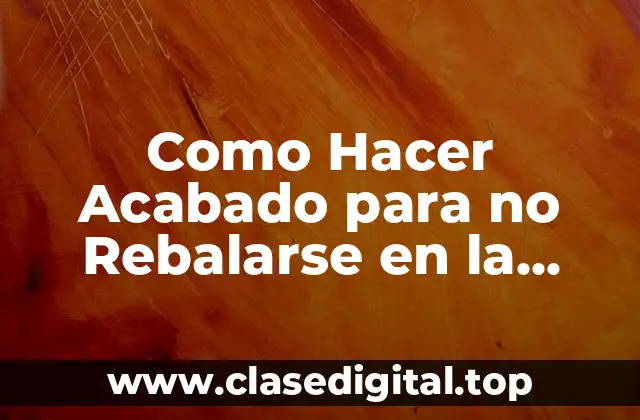 Como Hacer Acabado para no Rebalarse en la Piscina