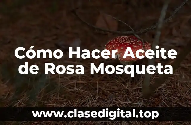 Cómo Hacer Aceite de Rosa Mosqueta