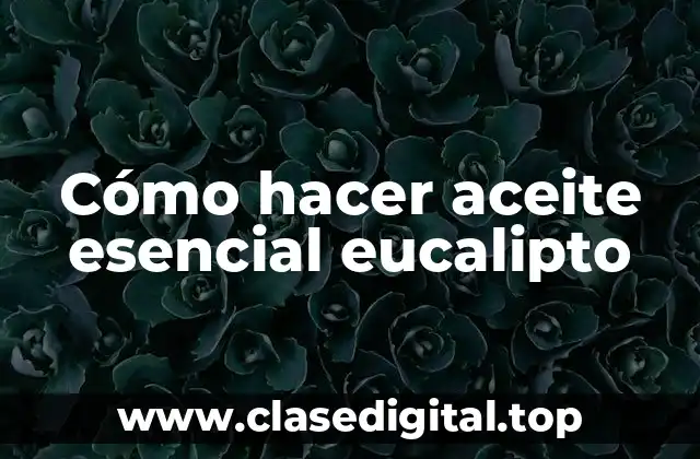 Qué es el aceite esencial de eucalipto y para qué sirve