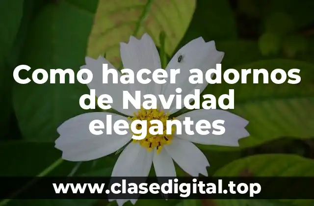 Como hacer adornos de Navidad elegantes