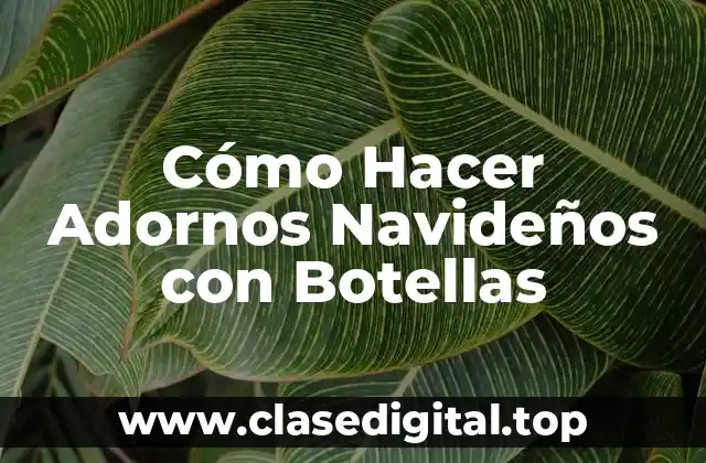Cómo Hacer Adornos Navideños con Botellas
