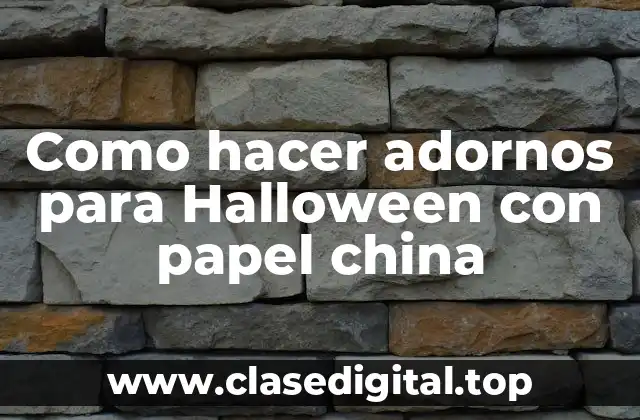 Como hacer adornos para Halloween con papel china