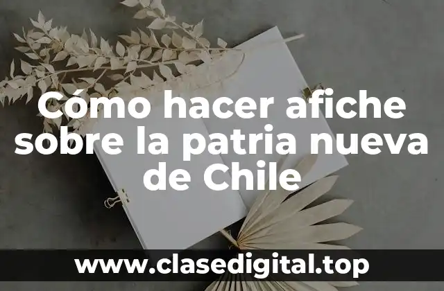 Cómo hacer afiche sobre la patria nueva de Chile