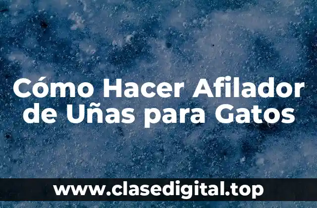 Cómo Hacer Afilador de Uñas para Gatos