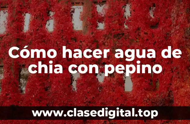 Cómo hacer agua de chia con pepino
