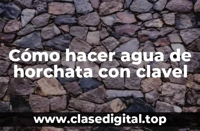 Cómo hacer agua de horchata con clavel