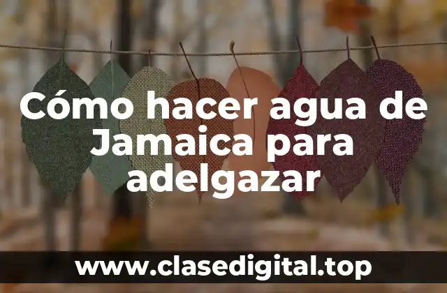 Cómo hacer agua de Jamaica para adelgazar