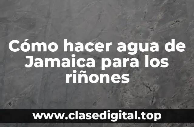 Cómo hacer agua de Jamaica para los riñones