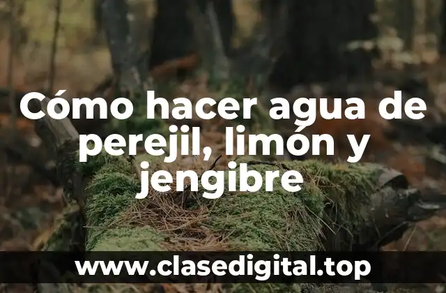 Cómo hacer agua de perejil, limón y jengibre