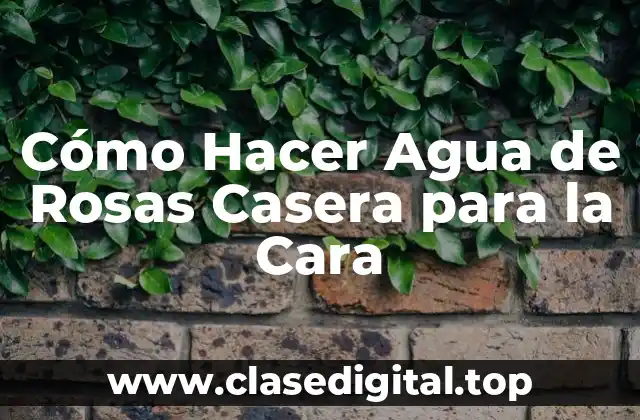 Cómo Hacer Agua de Rosas Casera para la Cara