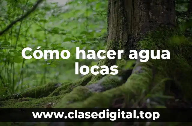 Cómo hacer agua locas