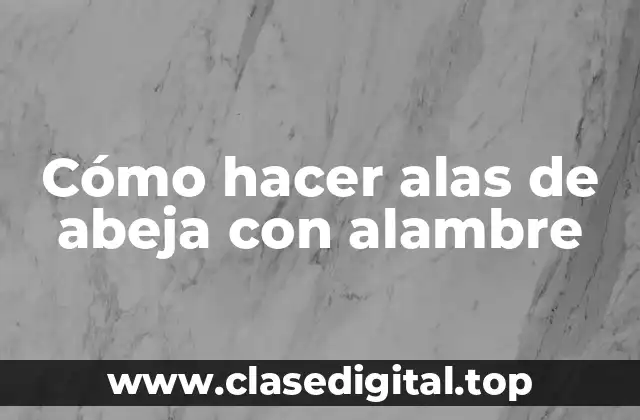 Cómo hacer alas de abeja con alambre