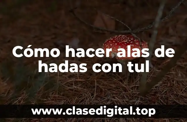 Cómo hacer alas de hadas con tul