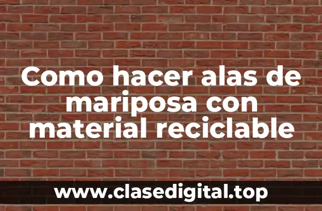 Como hacer alas de mariposa con material reciclable