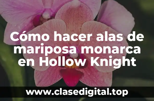 Cómo hacer alas de mariposa monarca en Hollow Knight