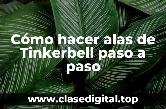 Cómo hacer alas de Tinkerbell paso a paso