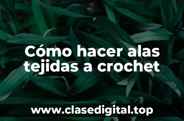 Cómo hacer alas tejidas a crochet