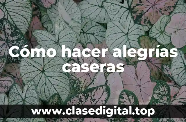 Cómo hacer alegrías caseras