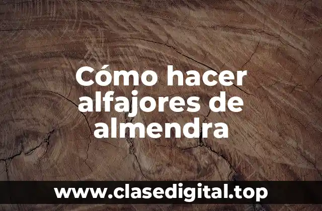 Cómo hacer alfajores de almendra