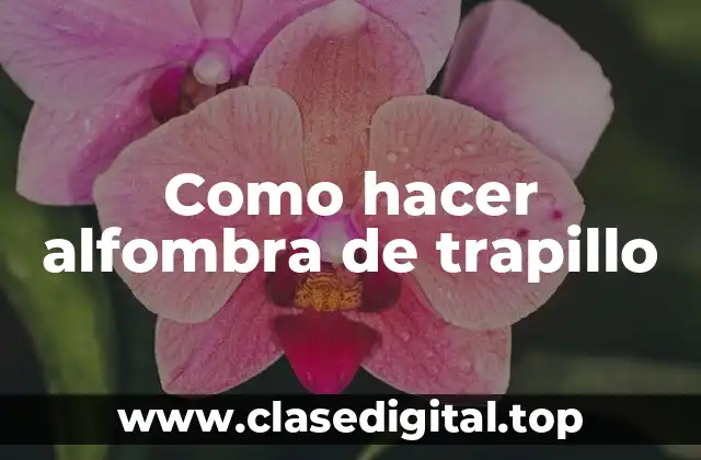 Como hacer alfombra de trapillo