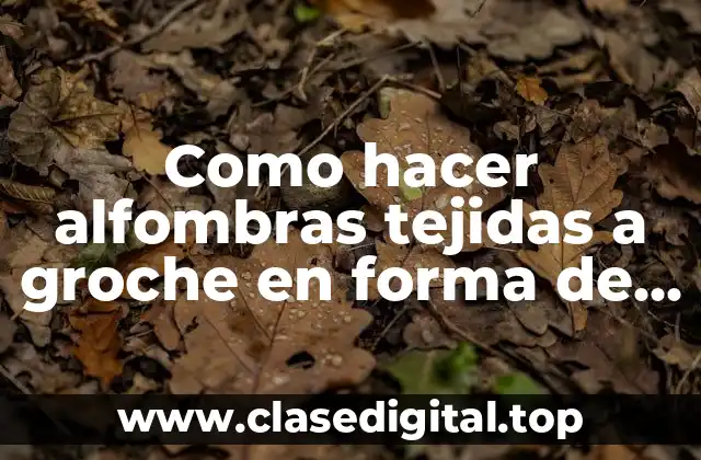 Como hacer alfombras tejidas a groche en forma de gato