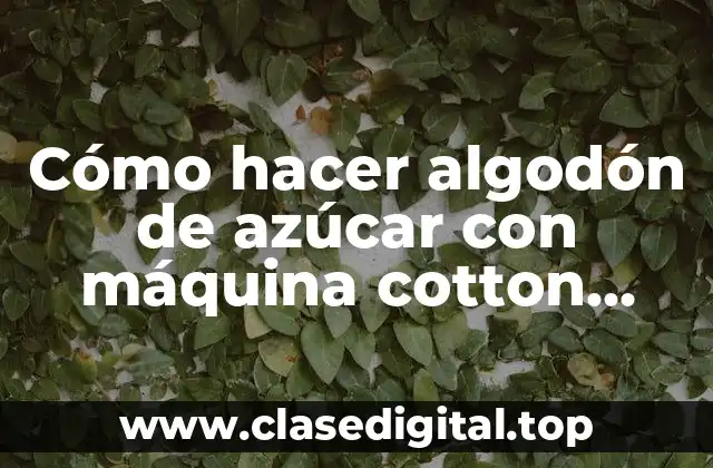 Cómo hacer algodón de azúcar con máquina cotton candy