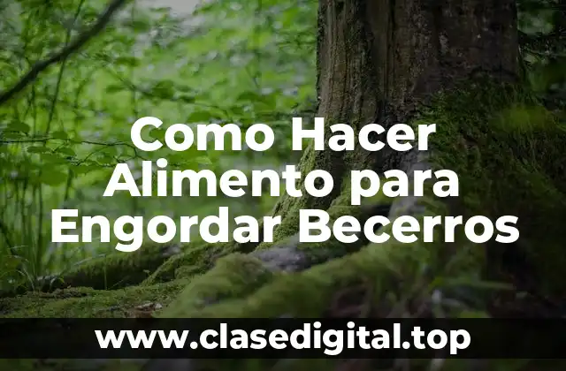 Como Hacer Alimento para Engordar Becerros