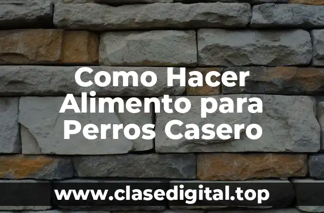 Como Hacer Alimento para Perros Casero